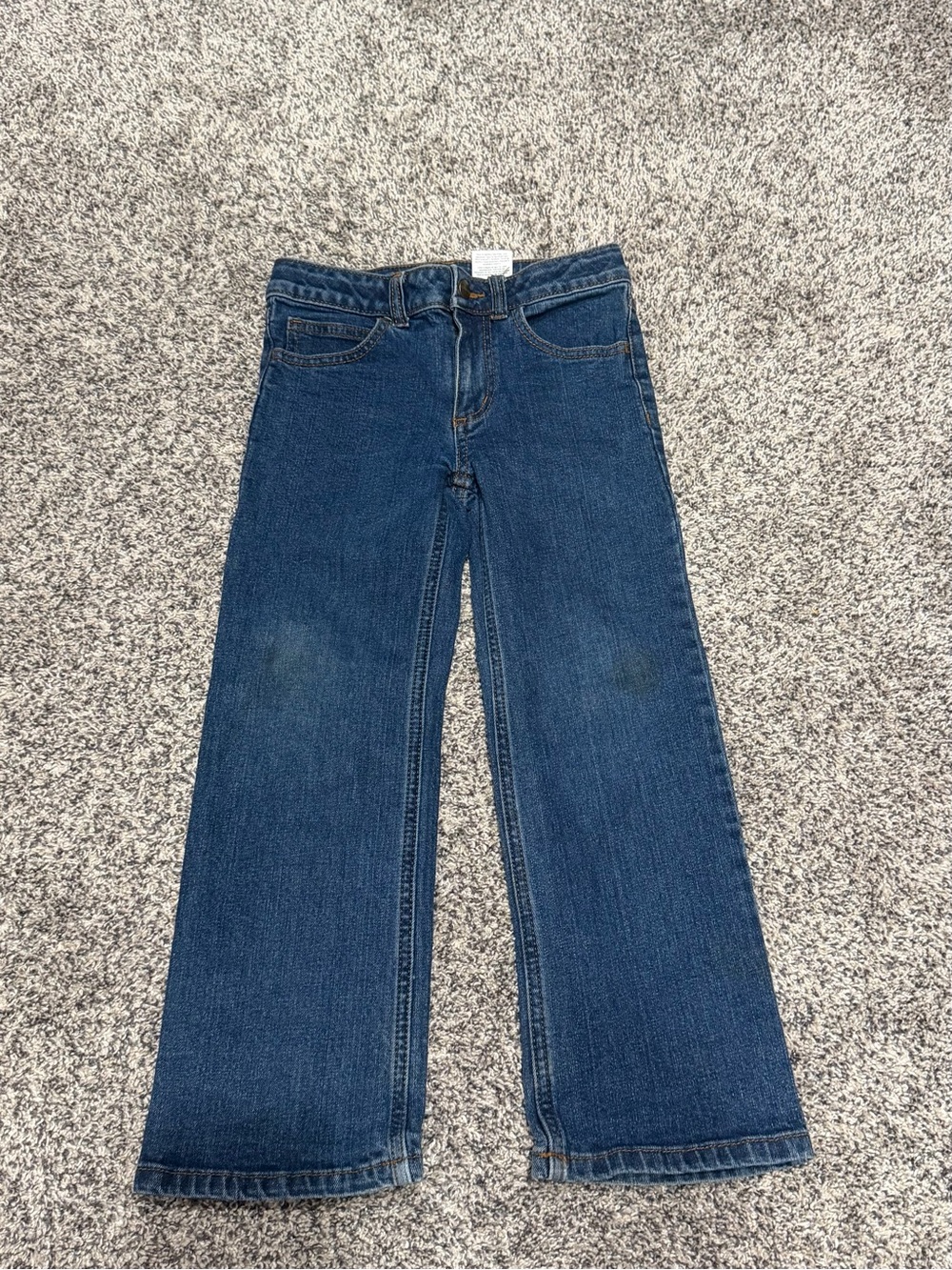 Carhartt Boys Size 6 Dark Wash Straight Leg Stretch Denim Jeans Blue